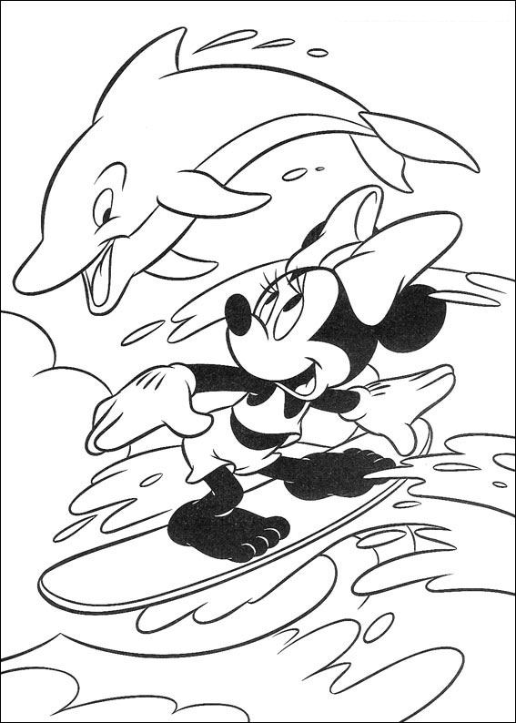 Plansa de colorat cu Minnie Mouse 4 31